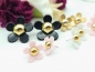 Preview: Mega Blumen Ohrstecker goldfarben